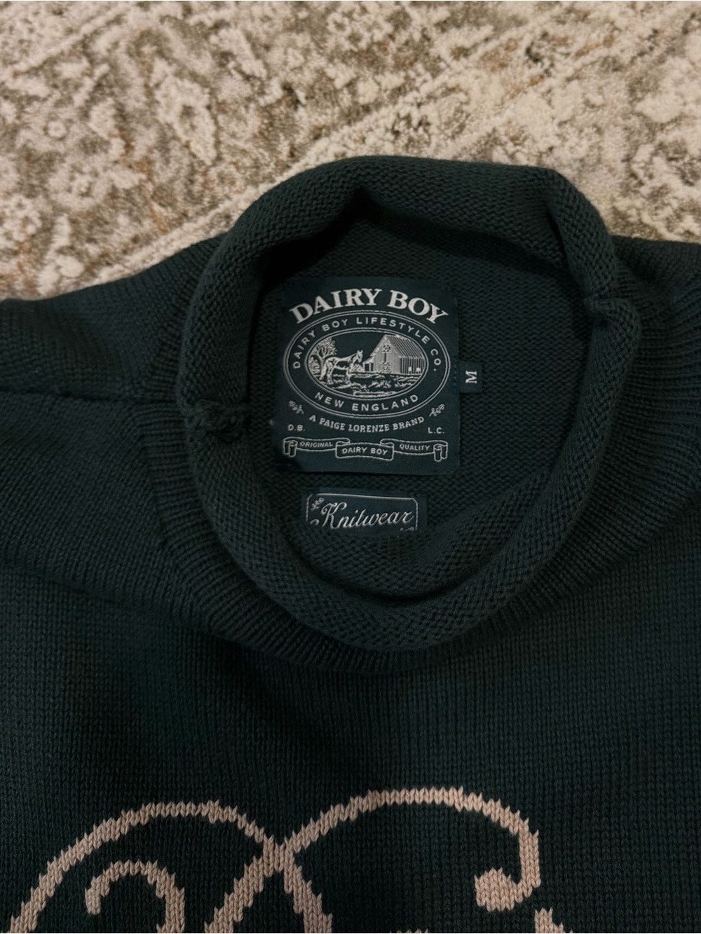 Dairy Boy Signature Sweater - Dark Green - Picture 2 of 2